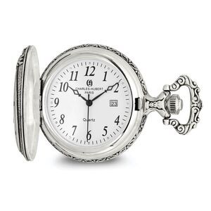 Charles Hubert Antiqued Finish Horses Pocket Watch